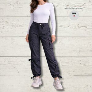 Manière De Voir Black Cargo Pants – Size 8